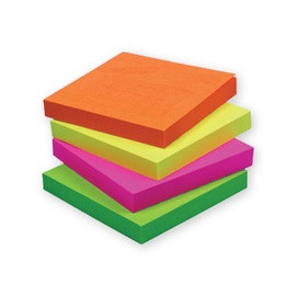 Стикеры липкие разноцветные Stick note, блок 5 цветов - фото 1 - id-p45347773
