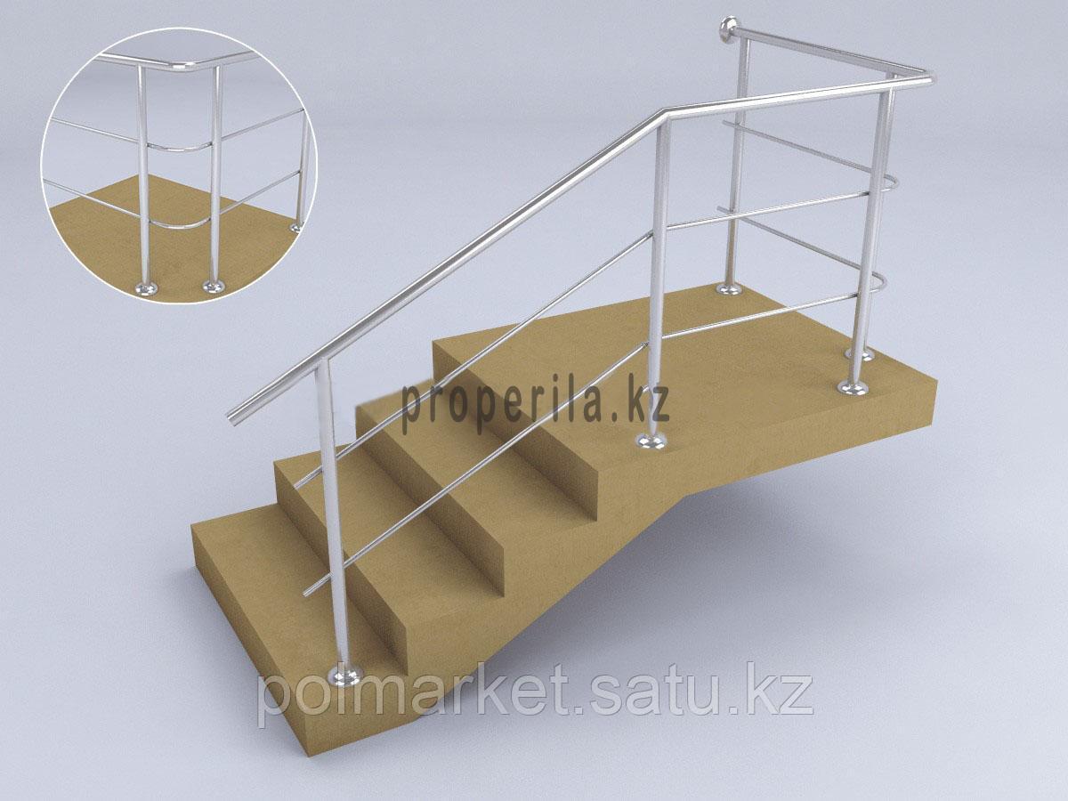 Перила для лестниц (2 ригеля) тип 3 - фото 2 - id-p45358800