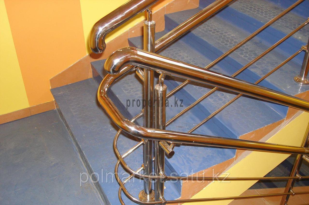 Перила для лестниц из нержавейки (4 ригеля) тип 2 - фото 4 - id-p45358873