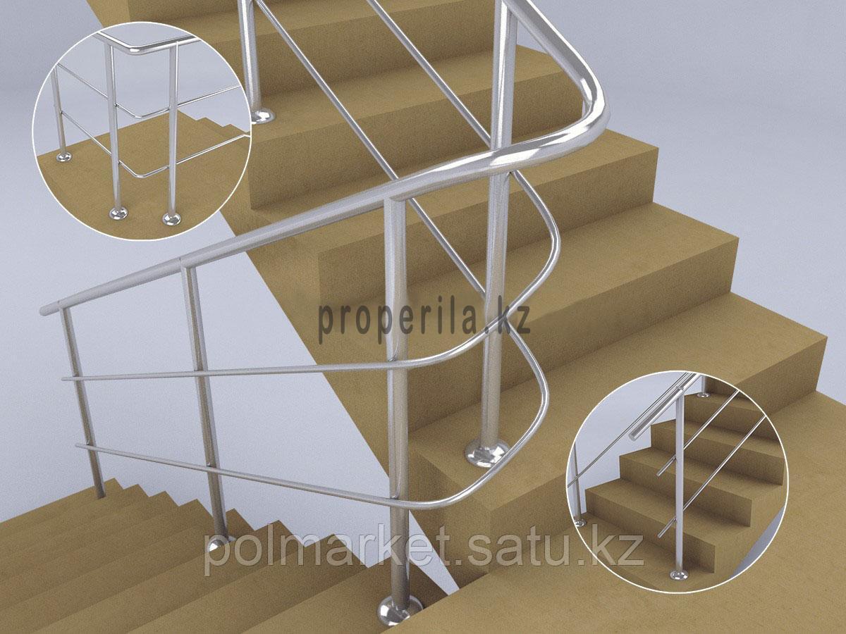 Перила для лестниц (2 ригеля) тип 3 - фото 1 - id-p45358800