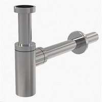 Сифон для раковины d32, круглый, хром Alcaplast Design A400