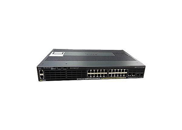 Коммутатор Catalyst 2960-X 24 GigE PoE 110W, 2xSFP + 2x1GBT, LAN Base