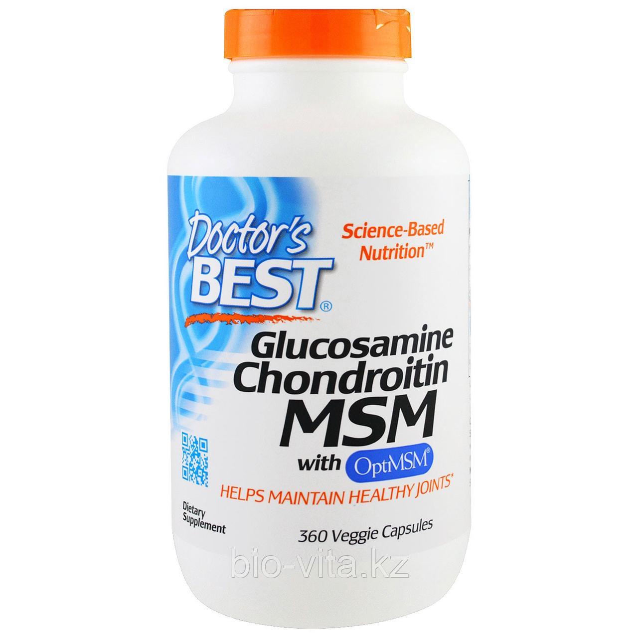 Глюкозамин+ хондроитин + MSM с OptiMSM, 360  капсул.