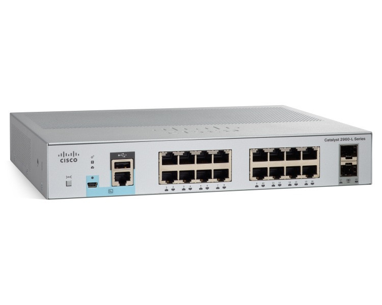 Коммутатор Cisco Catalyst 2960L series WS-C2960L-16PS-LL - фото 1 - id-p44717704