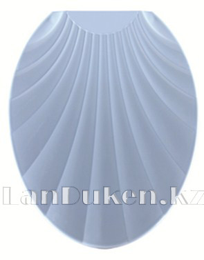 Сидение с крышкой для унитаза и крепленьями Ракушка 1022 (голубая)