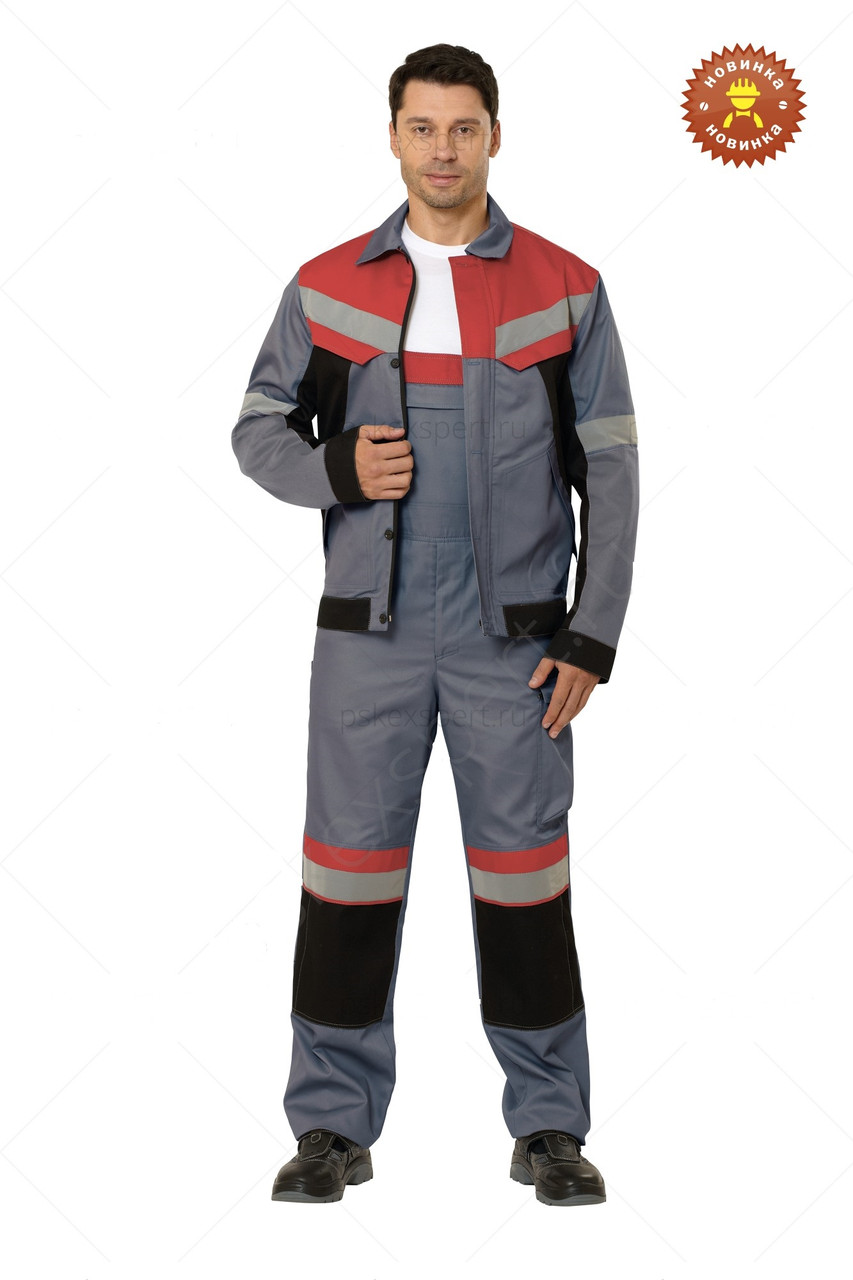 Костюм Памир 2 серый/черный/красный, фото 1
