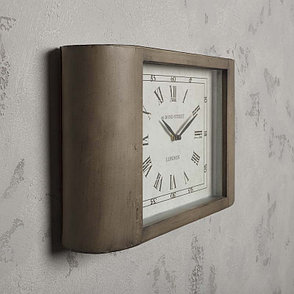 Серые металлические настенные часы Ар-деко Grey Metal Clock Art Deco, фото 2
