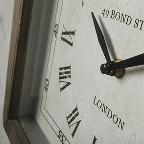 Серые металлические настенные часы Ар-деко Grey Metal Clock Art Deco, фото 2