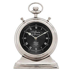Большие настольные часы Ален Clock Alain Nickel Large, фото 3