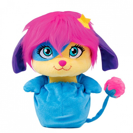 Popples 56309-b Малыши-прыгуши Игрушка плюшевая 28 см, сворачивается в плюшевый шар (голубой)