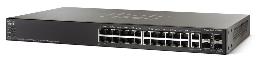 Cisco SG500-28P 28-port Gigabit POE Stackable Managed Switch