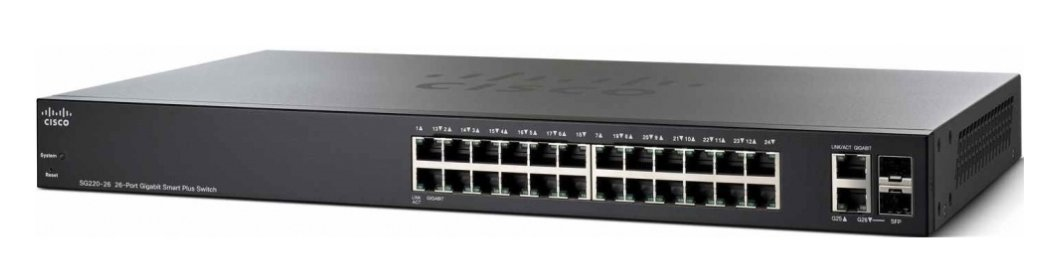 Коммутатор Cisco SG220-26 26-Port Gigabit Smart Plus Switch SG220-26-K9-EU - фото 1 - id-p44718003