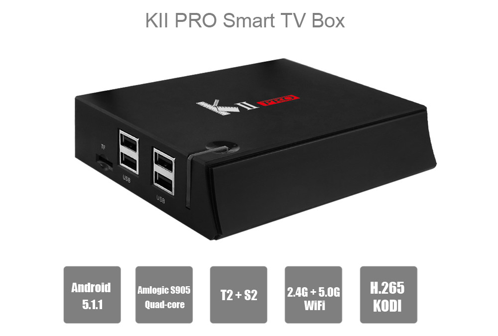 KII Pro DVB-T2/S2. Смарт ТВ приставка. 2 Гб / 16 Гб, Amlogic S905, Android 5.1. Всё в одном.