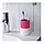 Стакан для зубных щеток ЛОСШЁН розовый/белый ИКЕА, IKEA , фото 2
