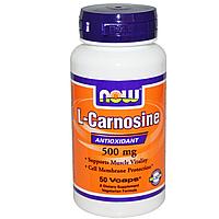 Now Foods, L-Carnosine L- Карнозин, 500 mg, 50 капсул.