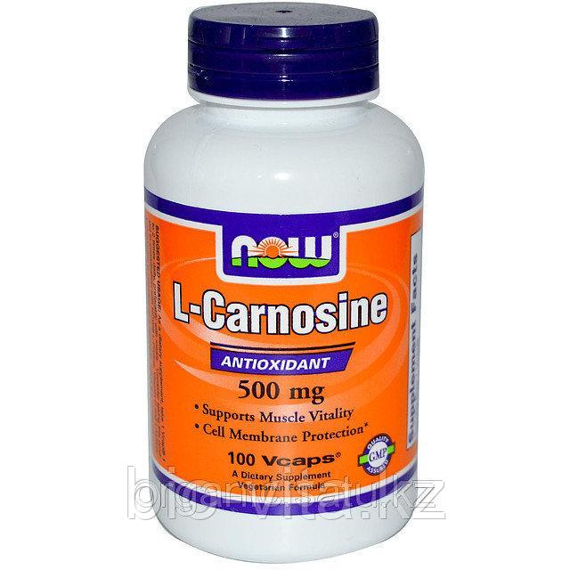 L-Carnosine L- Карнозин, 500 mg, 100 капсул. Now foods