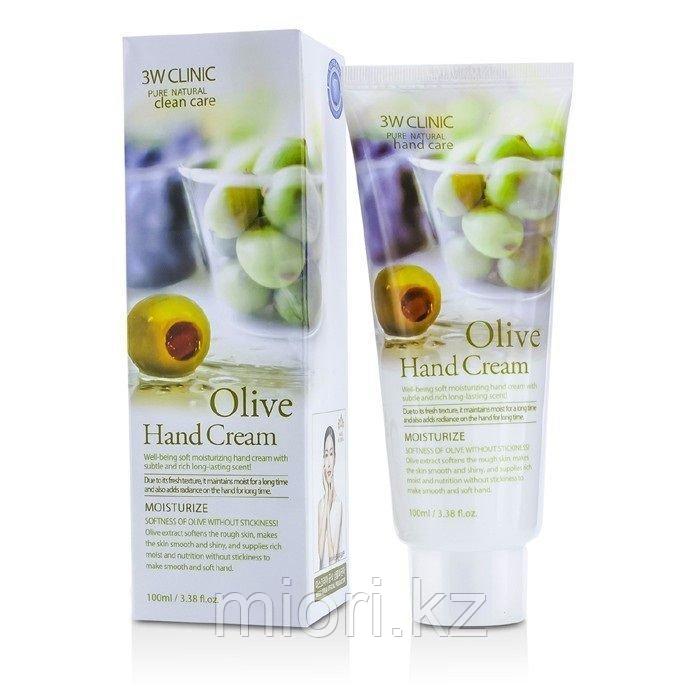 Крем для рук увлажняющий с экстрактом ОЛИВЫ Olive Hand Cream 3W CLINIC 1 - фото 1 - id-p45431468