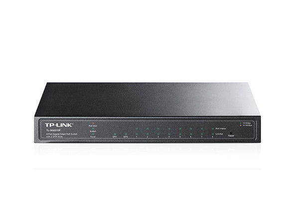 Коммутатор PoE Smart GbE  8-портовый Tp-Link TL-SG2210P 