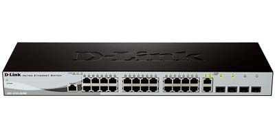 WebSmart коммутатор D-Link 2 уровня с 24 портами 10/100Base-T + 2 портами 10/100/1000BASE-T