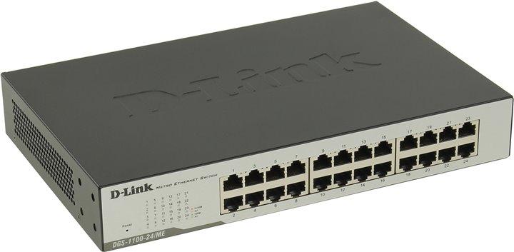 Настраиваемый коммутатор D-Link 2 уровня с 24 портами 10/100/1000Base-T