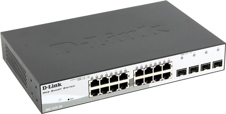 WebSmart коммутатор D-Link с 16 портами 10/100/1000Base-T + 4 портами SFP и функцией энергосбережения - фото 1 - id-p44802816