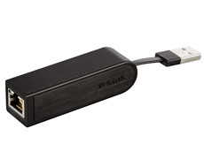 Адаптер D-Link Fast Ethernet 10/100 Мбит/с для высокоскоростной шины USB 2.0, 