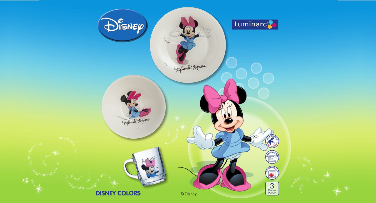 Детский набор Luminarc DISNEY MINNIE COLORS 3 пр.