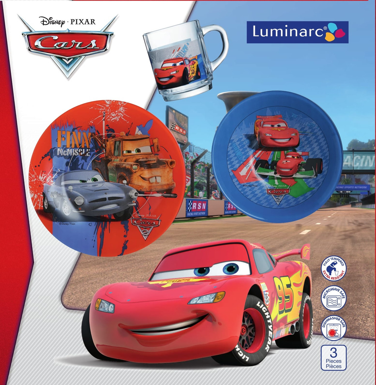 Детский Набор Luminarc Disney Cars 2 ТАЧКИ (3 пр.)