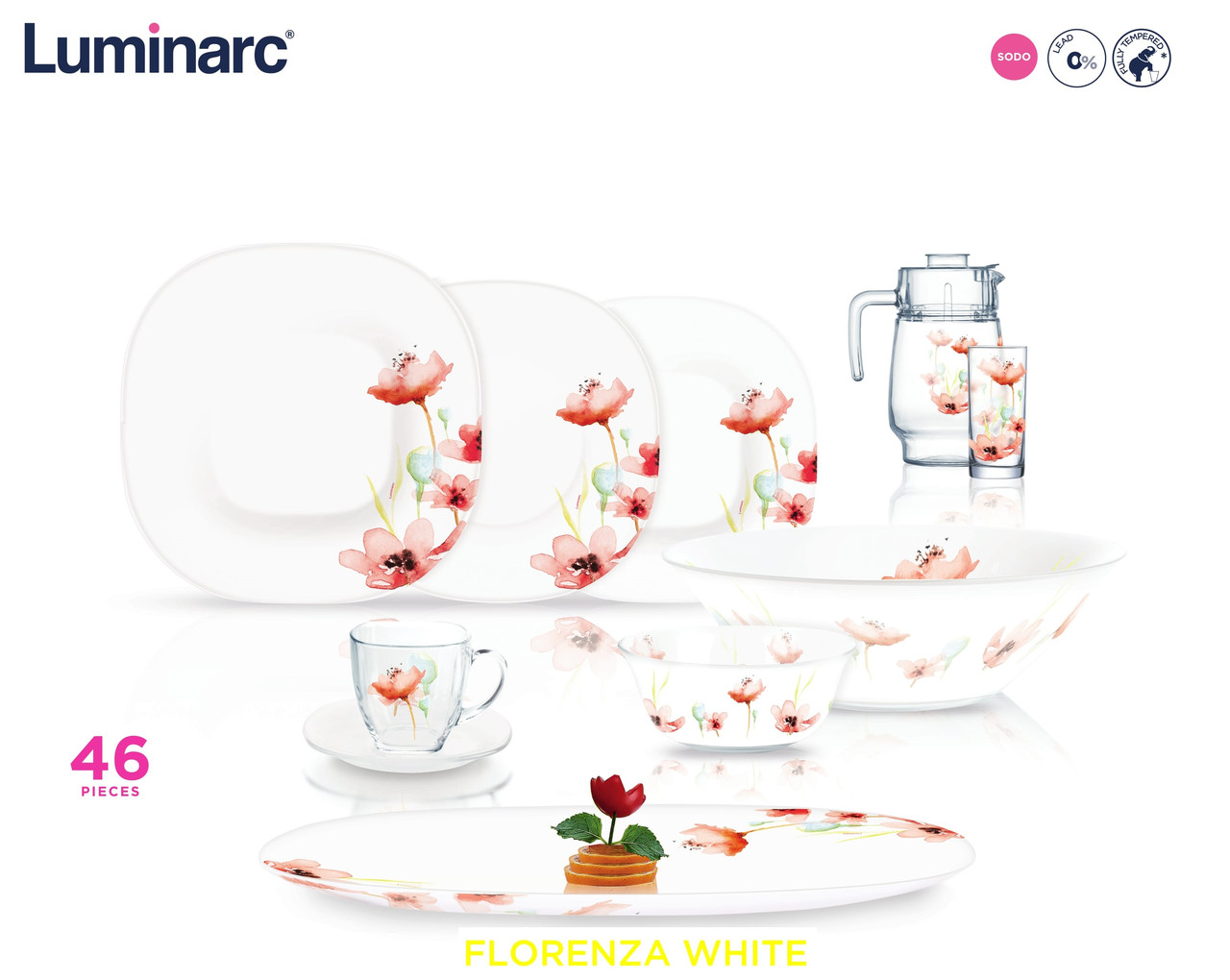 Столовый сервиз Luminarc Florenza White 46 предметов