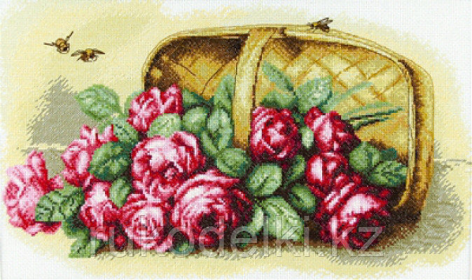 Набор для вышивания крестом "Корзина роз" 