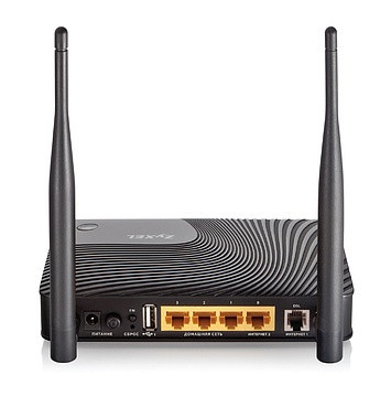 ZyXEL Подключение по ADSL и EthernetМощный Wi-Fi с антеннами 5 дБиДва порта USB для дисков,