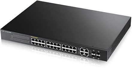 Интеллектуальный High Power PoE-коммутатор Gigabit Ethernet с 24 разъемами RJ-45 и 4 SFP-слотами совмещенными - фото 1 - id-p44802975