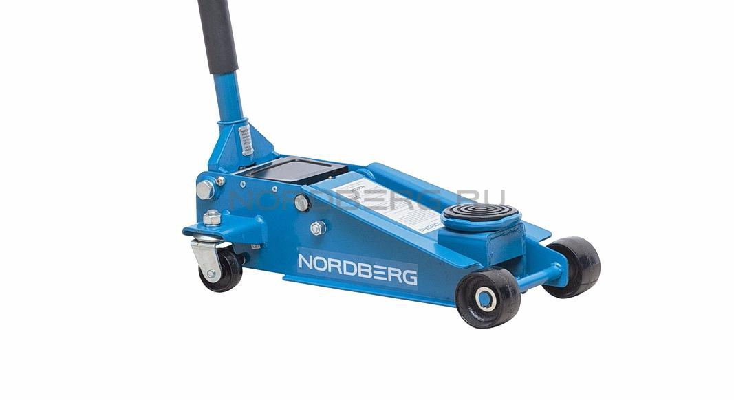 Домкрат подкатной, г/п 2,5 тонны NORDBERG ECO N32025L