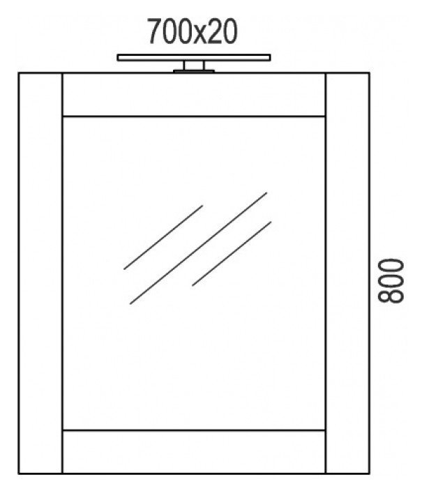 Панель с зеркалом и светильником Aqwella "Simphony" 70, цвет сосна беленая (Sim.02.07/SB) - фото 2 - id-p45574895