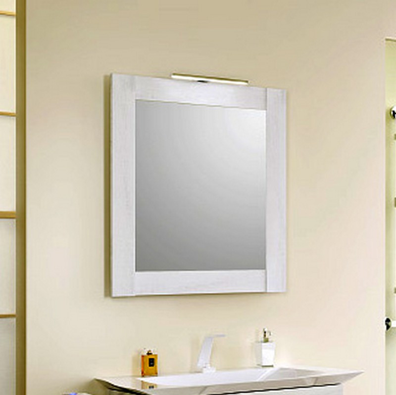 Панель с зеркалом и светильником Aqwella "Simphony" 70, цвет сосна беленая (Sim.02.07/SB)