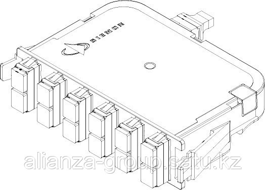 Siemon PP2-12-SC5V-01 Модуль оптический PLG&PLY, 12 портов SC, 550 XGLO 50/125 (MM), OM4, для шкафов RIC3, FCP3, SWIC3, черный