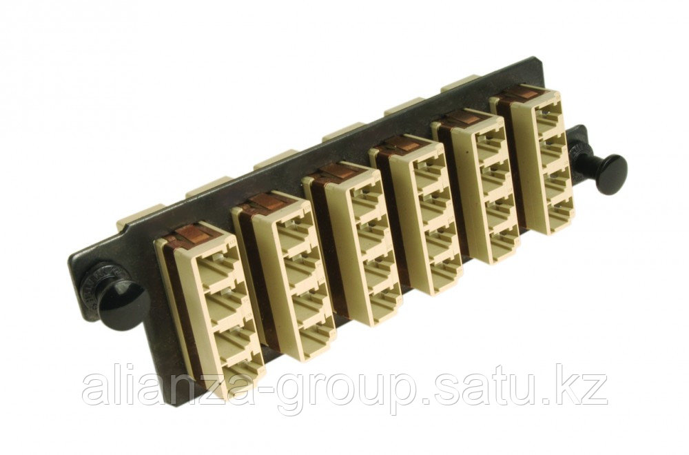 Siemon PPM-F-LC24-01 Адаптерная пластина c LC бежевыми проходниками (24 волокна),многомод, черная, для панели FCP3-DWR-4 ,PPM-SPNL4-01
