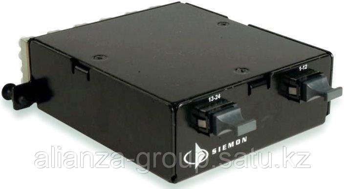 Siemon PPM-24-LC5L01B2 Оптический модуль Plug&play 24xLC c 2-мя MTP портами ,OM3,50-125, XGLO-MМ,черный (метод B,сторона B), в шкафы FCP3-DWR-4