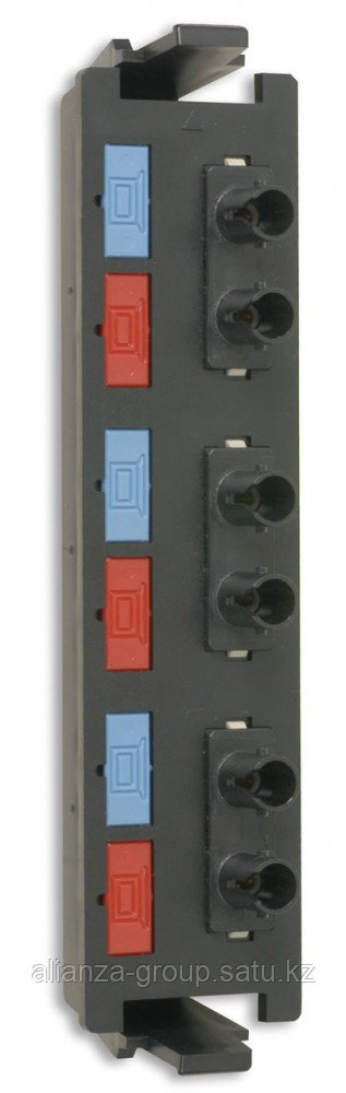 Siemon RIC-F-SA6-01 Quick-Pack Панель с 3 ST duplex адаптерами, 6 волокон, одномод/многомод (для RIC3, SWIC3, FCP3)