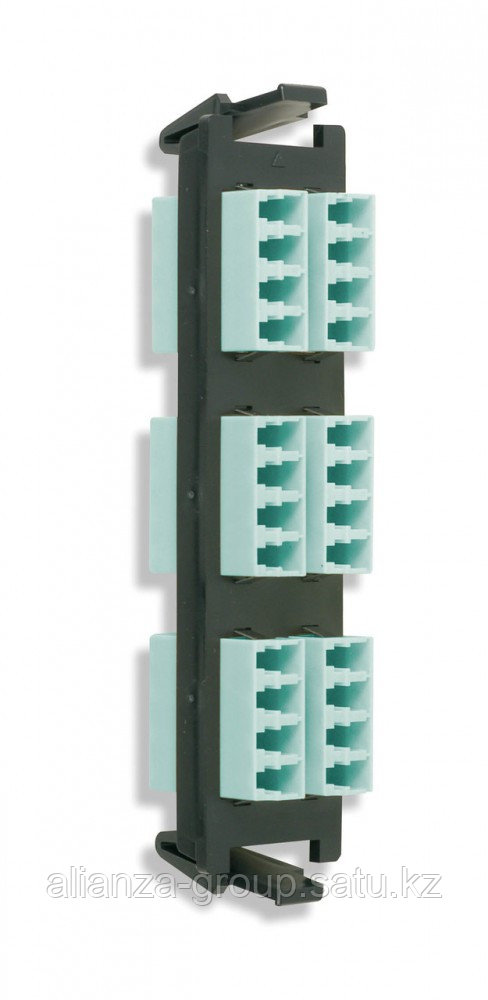 Siemon RIC-F-LCQ24-01C Quick-Pack Панель с 6 LC quadro адаптерами, 24 волокна, многомод, цвет адаптеров аква (для RIC3, SWIC3, FCP3)