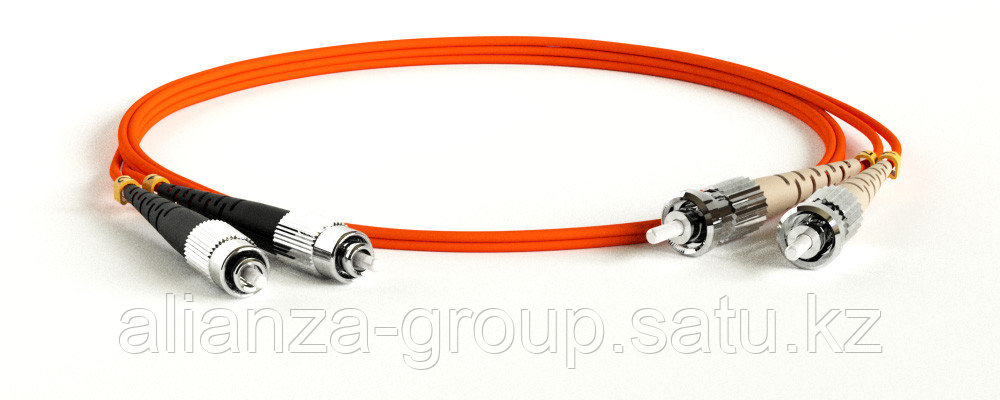Hyperline FC-D2-50-FC/PR-ST/PR-H-15M-LSZH-OR Патч-корд волоконно-оптический (шнур) MM 50/125, ST-FC, 2.0 мм, duplex, LSZH, 15 м