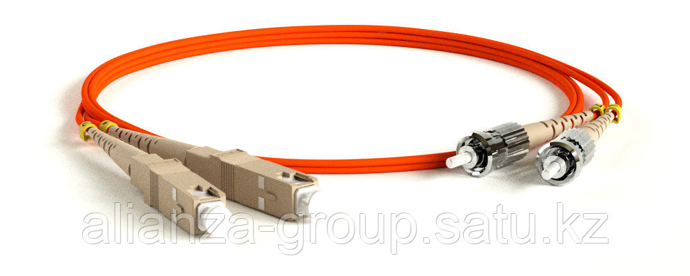Hyperline FC-D2-50-SC/PR-ST/PR-H-1M-LSZH-OR Патч-корд волоконно-оптический (шнур) MM 50/125, ST-SC, 2.0 мм, duplex, LSZH, 1 м