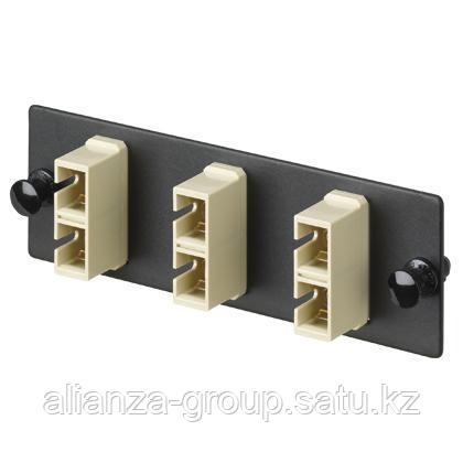 PANDUIT FAP4WAQDSCZ Панель OPTICOM для 4 SC 10GIG™ дуплексных многомодовых оптических адаптеров с муфтами из циркониевой керамики (морская волна)