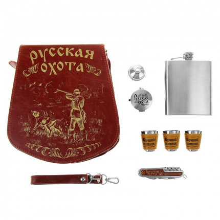 Сумка-набор охотничья "Охотник и собака" на 3 персоны (8 предметов), фото 2