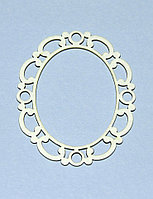 Чипборд "Рамка овальная резная" меньшего размера