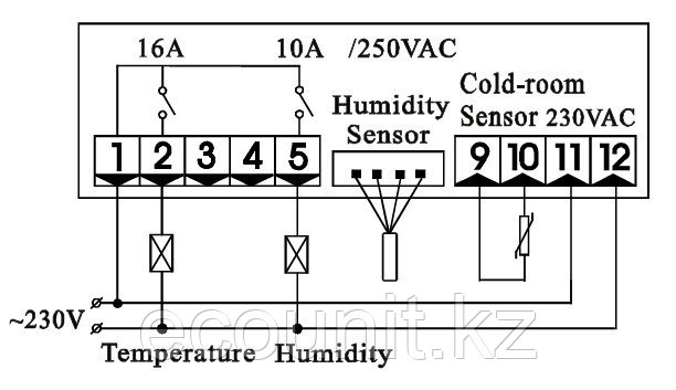 SF469B Контроллер температуры и влажности воздуха с внешними датчиками - фото 2 - id-p27235908