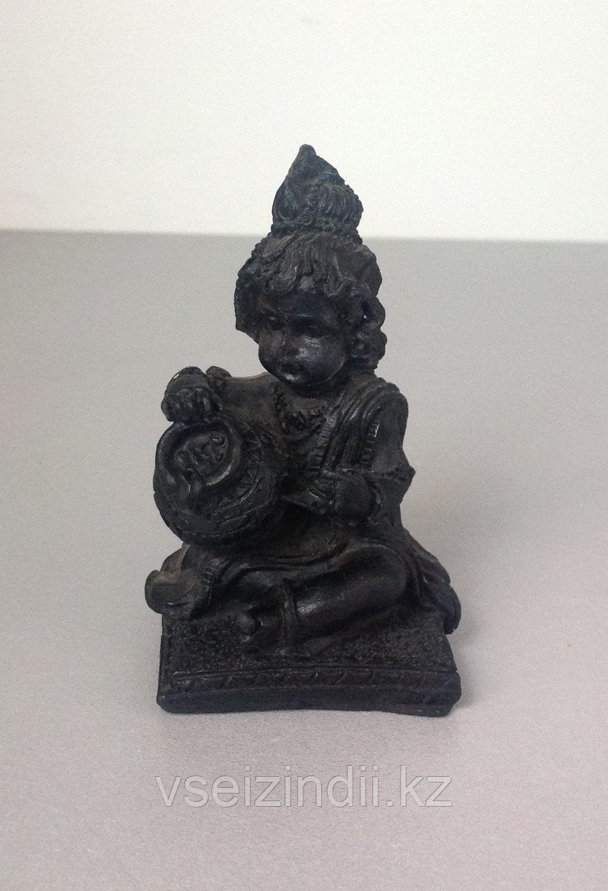 Статуэтка Кришна с маслом, цвет черный