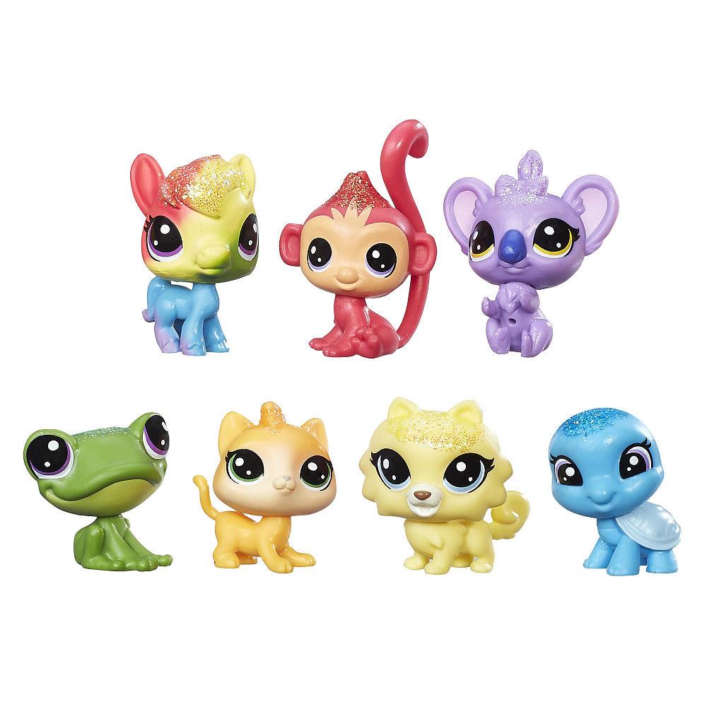 Hasbro Littlets Pet Shop Набор из 7 фигурок "Литл Пет Шоп" - Радужная коллекция