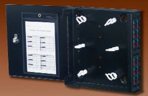Siemon SWIC3-C-01 Шкаф настенный оптический (24-96 волокон) с поворотной защелкой, черный (на 2 адаптерные