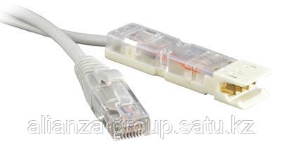 Hyperline PC-110-RJ45-2P-T-1M-LSZH-GY Патч-корд 110 тип-RJ45, 2 пары, USOC, LSZH, 1 м, серый